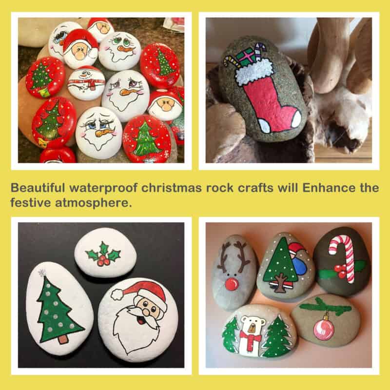 Rock Painting Christmas Kit เซ็ตงานศิลปะบนหินชุดคริสมาสต์