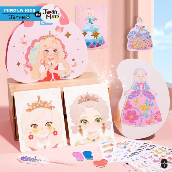 Joan Miro เซตสมุดกิจกรรมแบบพกพา 4 in 1 Princess Glam Magic Kit