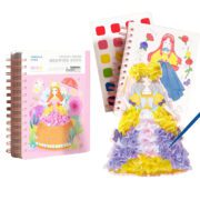 Joan Miro เซตสมุดกิจกรรมแบบพกพา 3 in 1 Fashion Design Drawing Book - Fairy Princesses